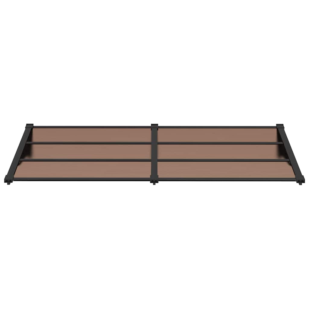 Door Canopy Black 199x90 cm Polycarbonate