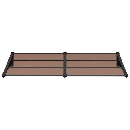 Door Canopy Black 199x90 cm Polycarbonate