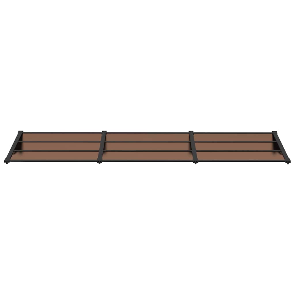Door Canopy Black 297.5x90 cm Polycarbonate