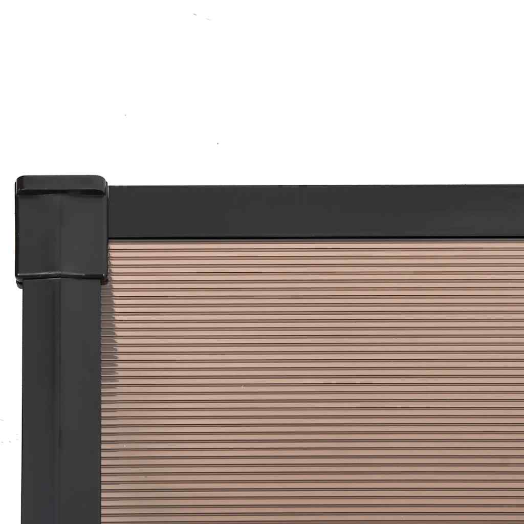 Door Canopy Black 358.5x90 cm Polycarbonate