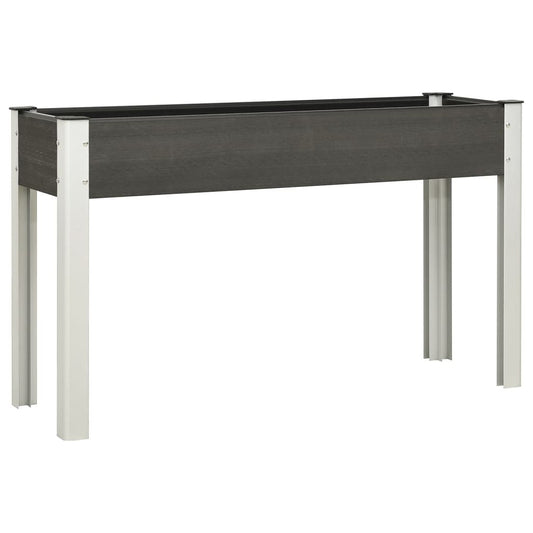 Garden Raised Bed Grey 120x40x75 cm WPC
