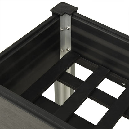 Garden Raised Bed Grey 120x40x75 cm WPC