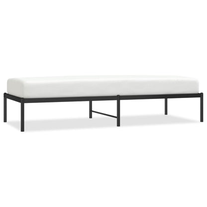 Metal Bed Frame without Mattress Black 75x190cm