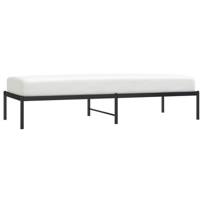 Metal Bed Frame without Mattress Black 75x190cm