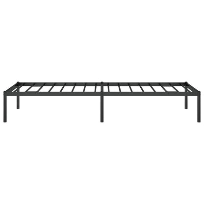 Metal Bed Frame without Mattress Black 75x190cm