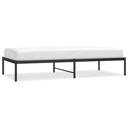 Metal Bed Frame without Mattress Black 90x190cm