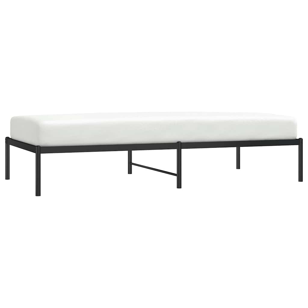 Metal Bed Frame without Mattress Black 90x190cm