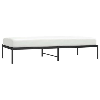 Metal Bed Frame without Mattress Black 90x190cm