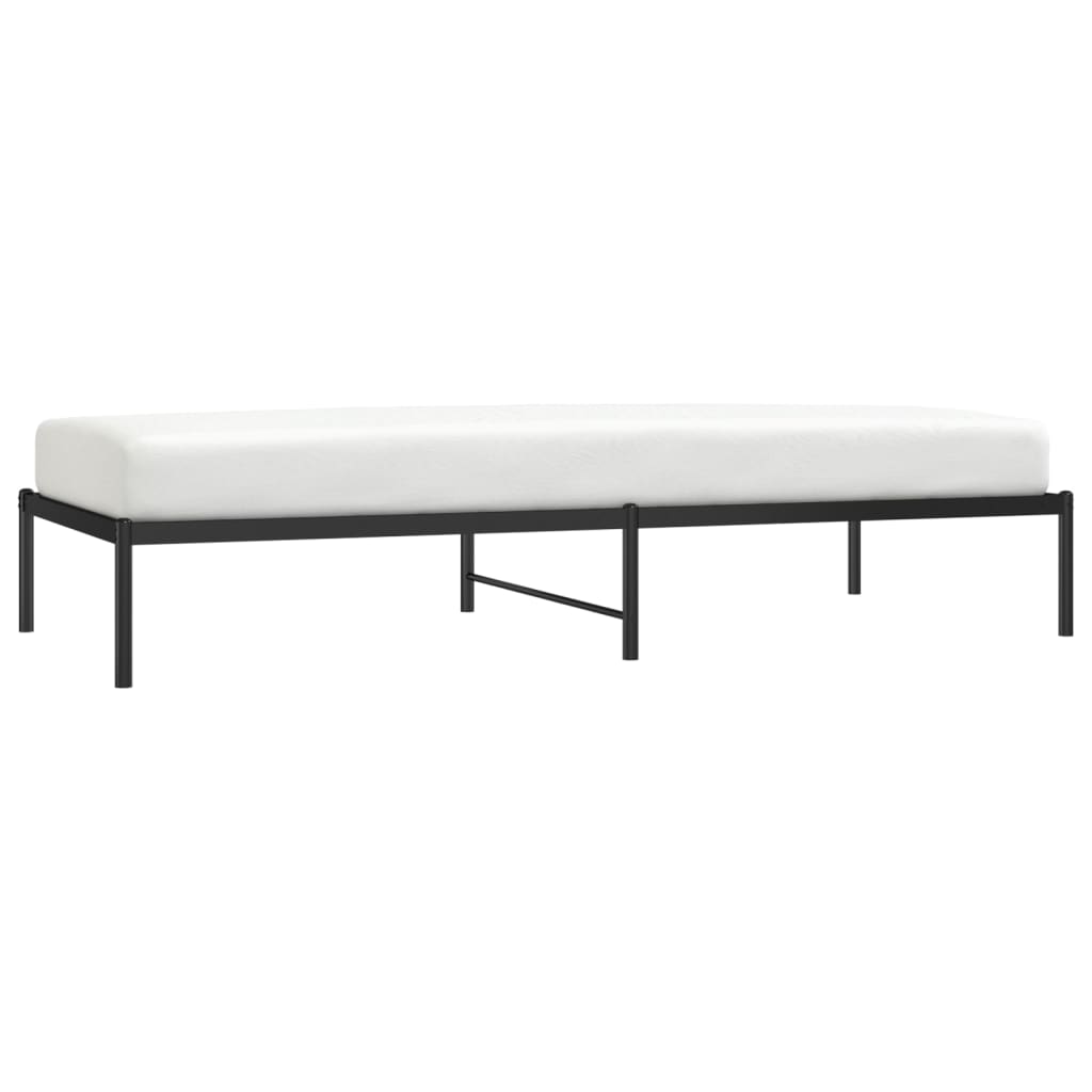Metal Bed Frame without Mattress Black 90x200cm