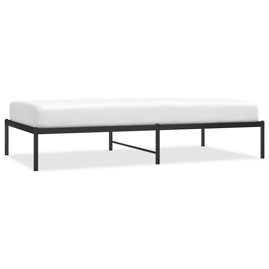 Metal Bed Frame without Mattress Black 100x190cm