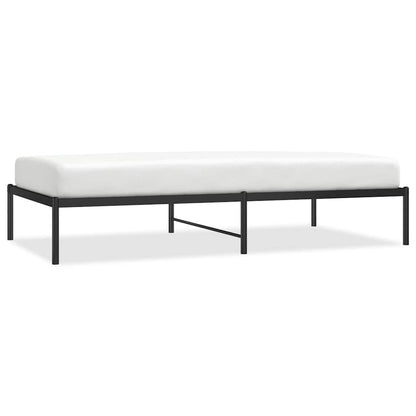 Metal Bed Frame without Mattress Black 100x190cm