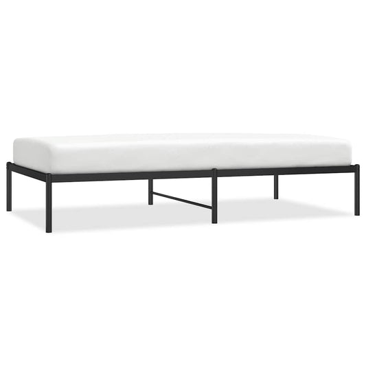 Metal Bed Frame without Mattress Black 100x190cm