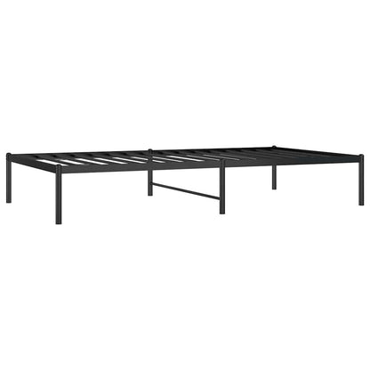 Metal Bed Frame without Mattress Black 100x190cm