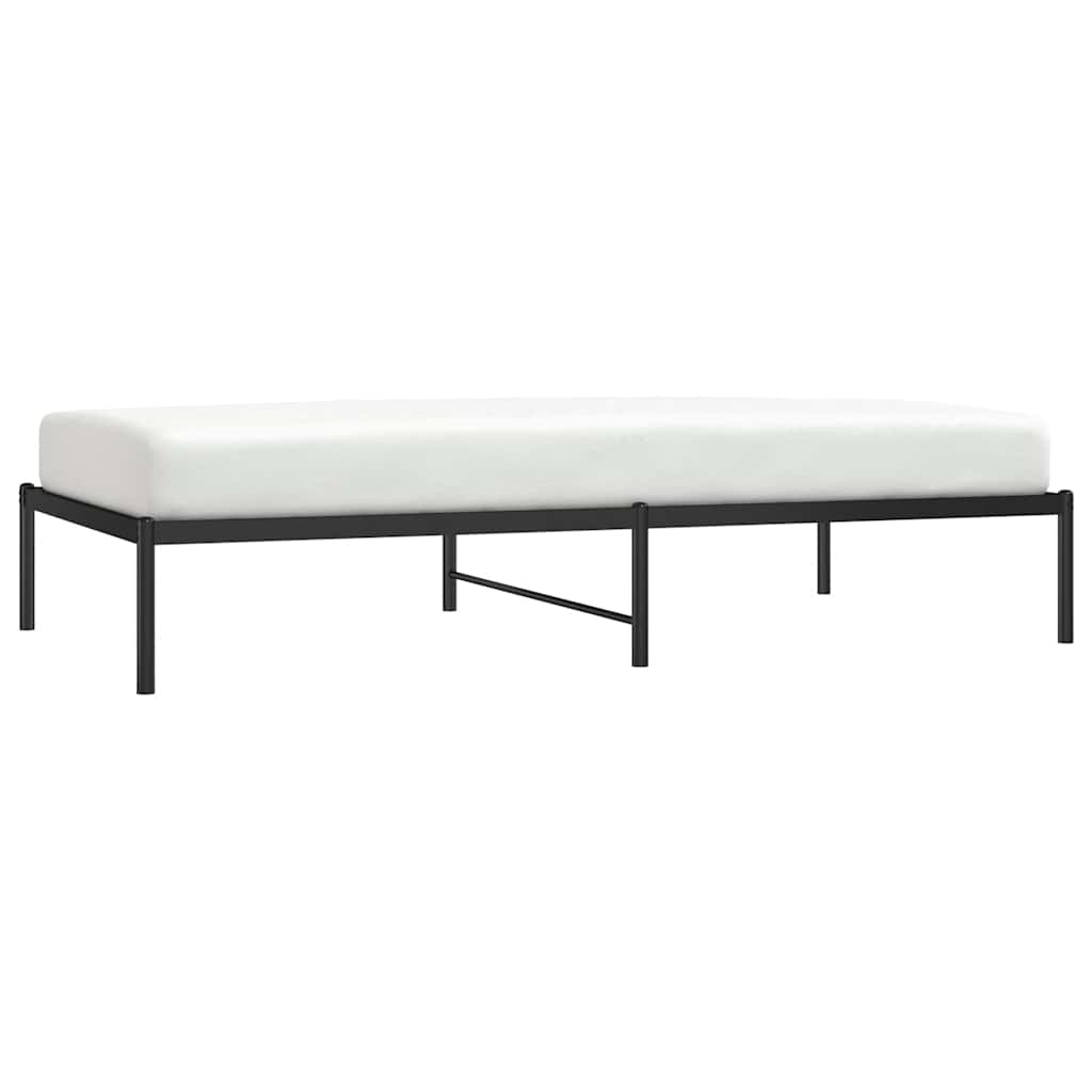 Metal Bed Frame without Mattress Black 100x190cm