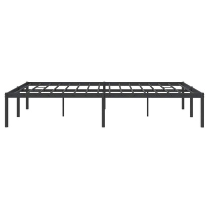 Metal Bed Frame without Mattress Black 140x190cm