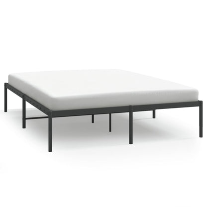 Metal Bed Frame without Mattress Black 150x200cm