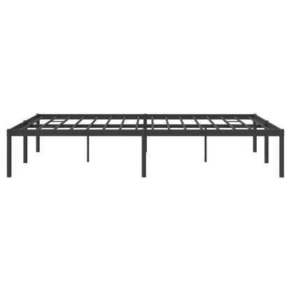 Metal Bed Frame without Mattress Black 150x200cm