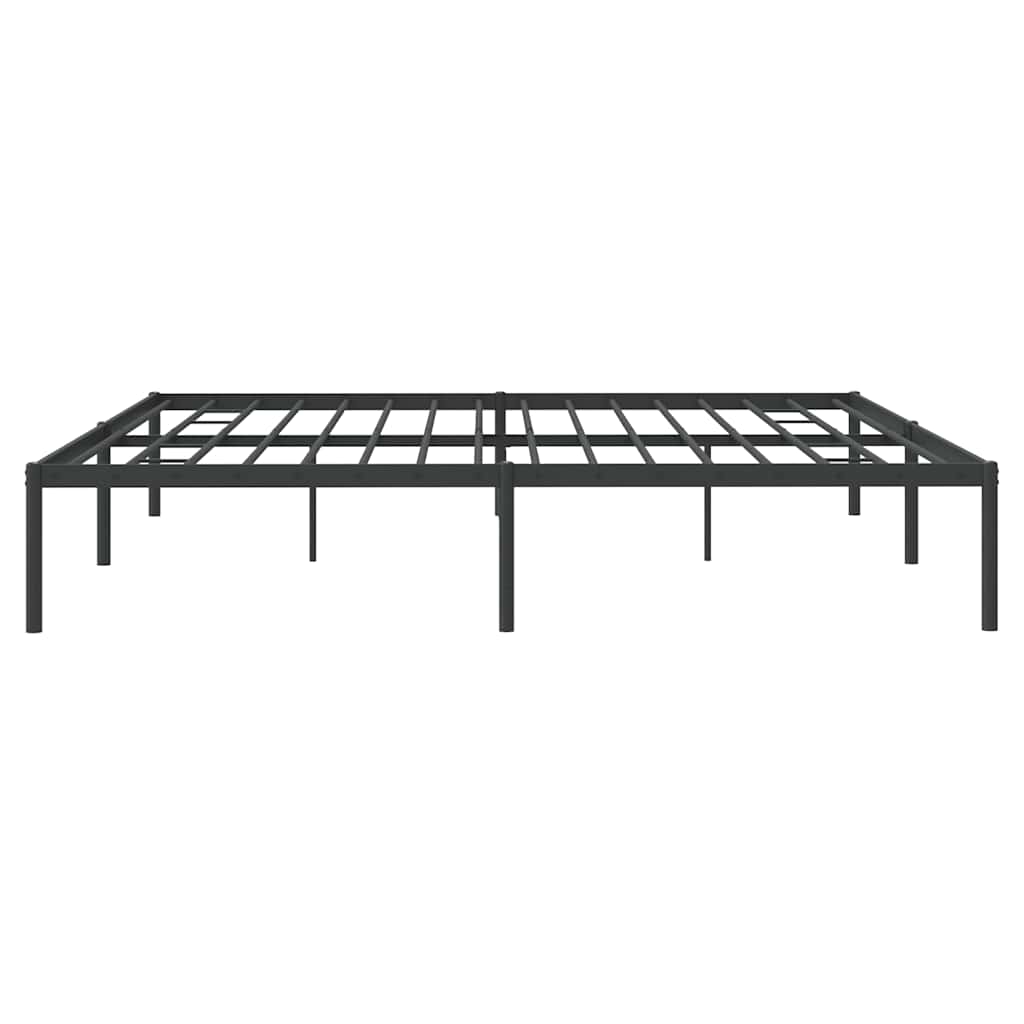 Metal Bed Frame without Mattress Black 180x200cm