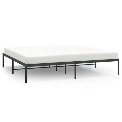 Metal Bed Frame without Mattress Black 183x213cm