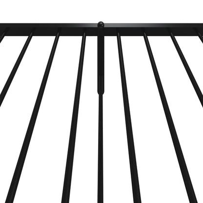 Metal Bed Frame without Mattress with Footboard Black 90x200cm