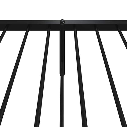 Metal Bed Frame without Mattress with Footboard Black 100x200cm