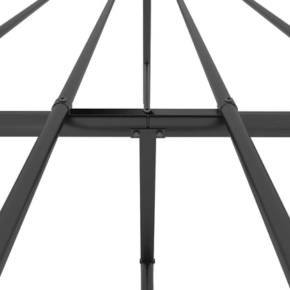Metal Bed Frame without Mattress with Footboard Black 135x190cm