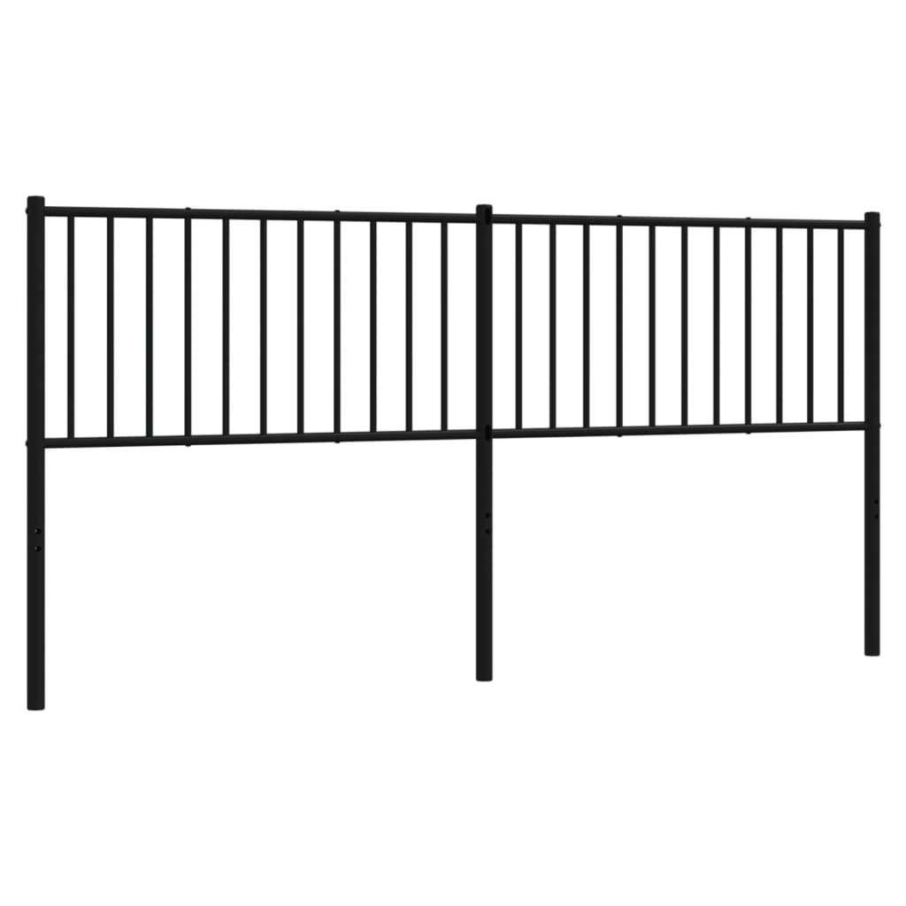 Metal Replace Headboard Black 180 cm