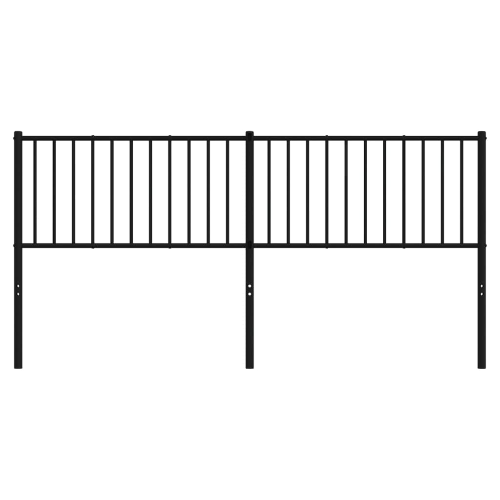 Metal Replace Headboard Black 180 cm