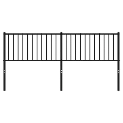 Metal Replace Headboard Black 180 cm