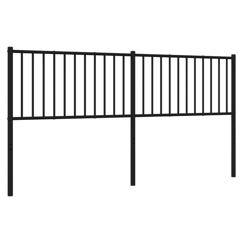 Metal Replace Headboard Black 180 cm