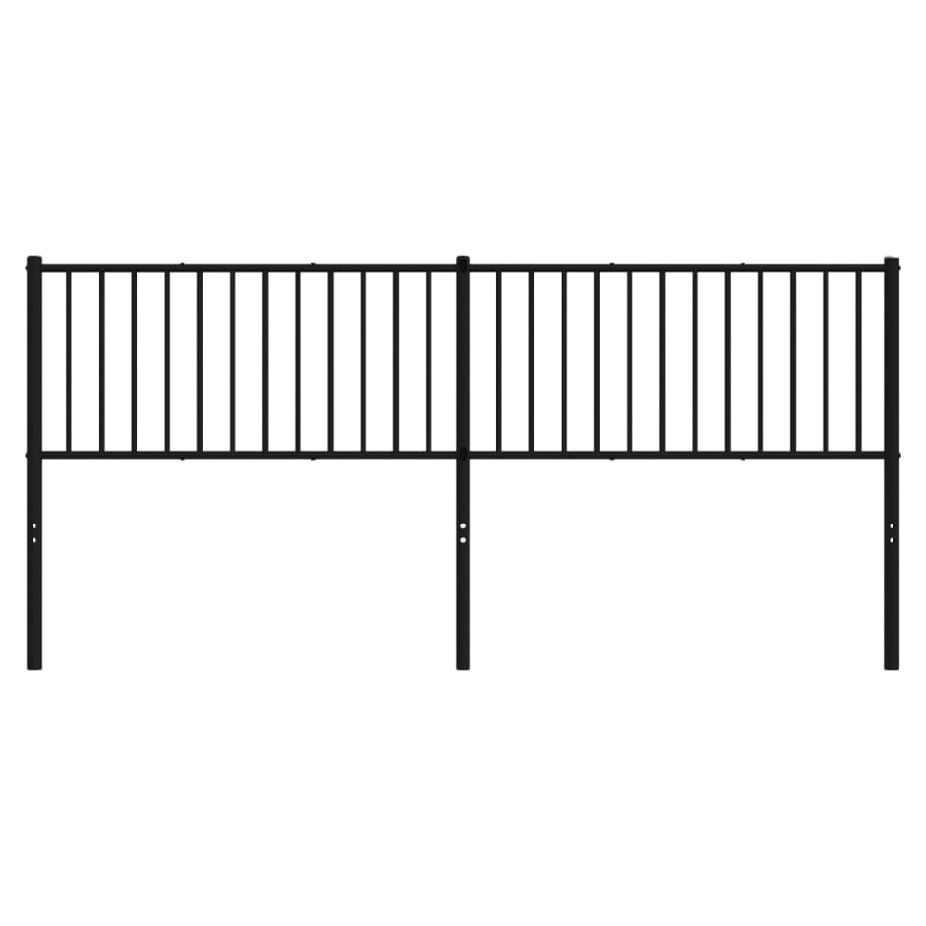 Metal Replace Headboard Black 193 cm