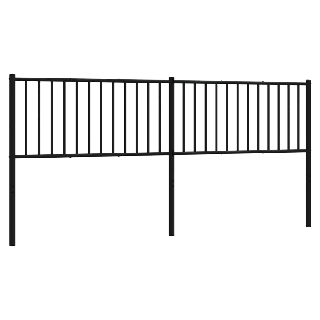 Metal Replace Headboard Black 200 cm