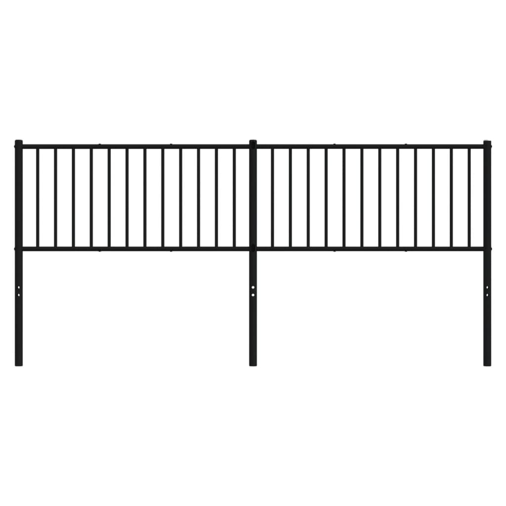 Metal Replace Headboard Black 200 cm