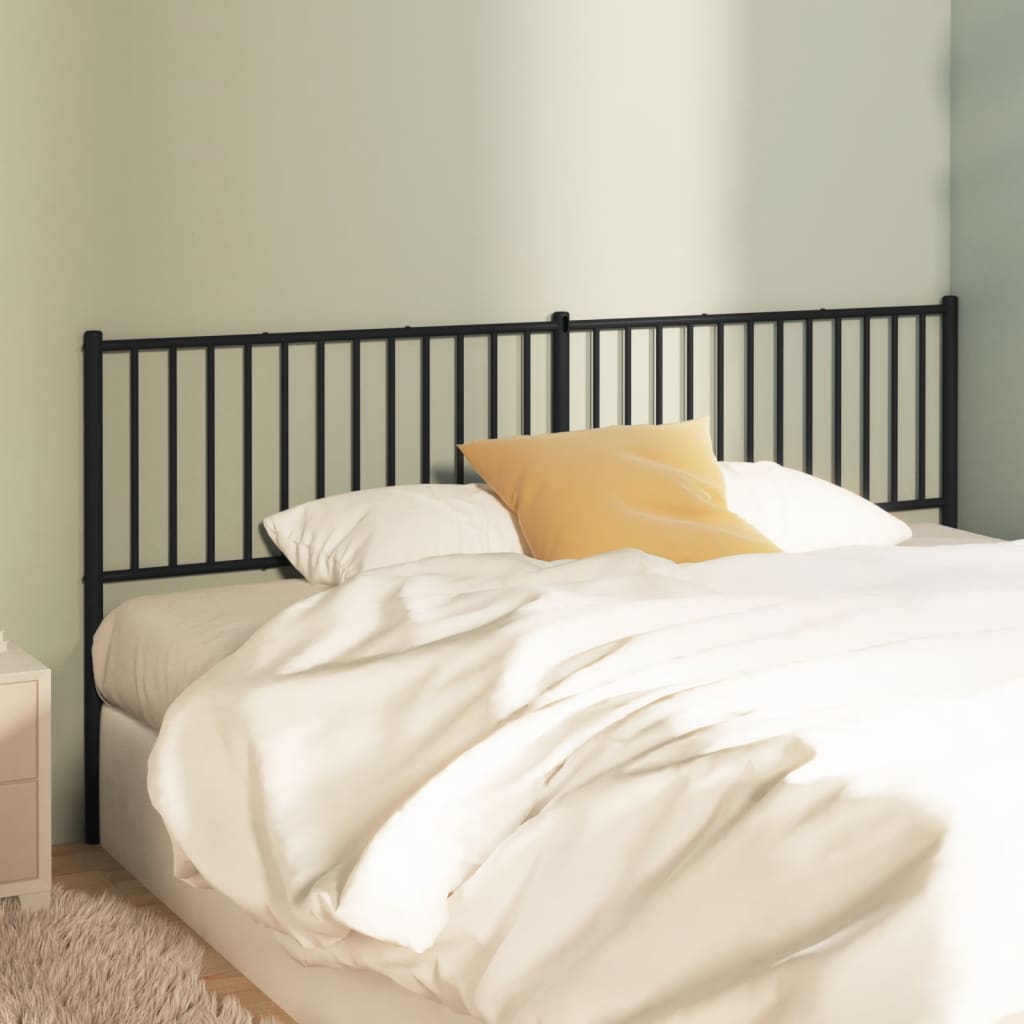 Metal Replace Headboard Black 200 cm