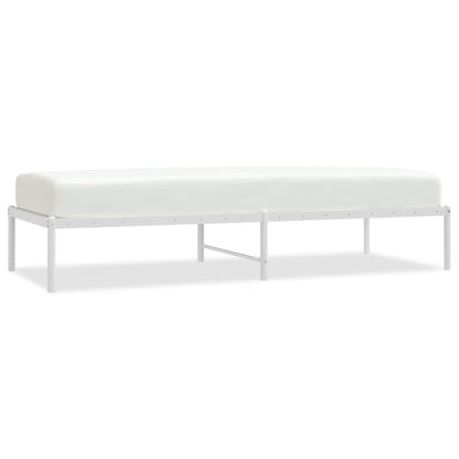 Metal Bed Frame without Mattress White 75x190cm