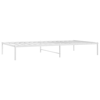 Metal Bed Frame without Mattress White 75x190cm