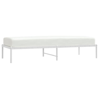 Metal Bed Frame without Mattress White 75x190cm