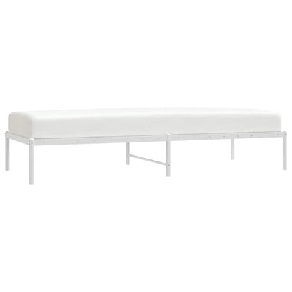 Metal Bed Frame without Mattress White 80x200cm