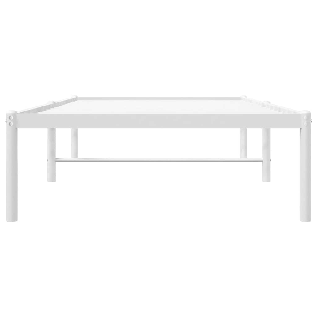 Metal Bed Frame without Mattress White 80x200cm