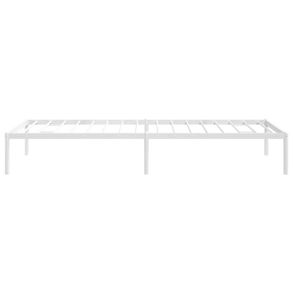 Metal Bed Frame without Mattress White 80x200cm