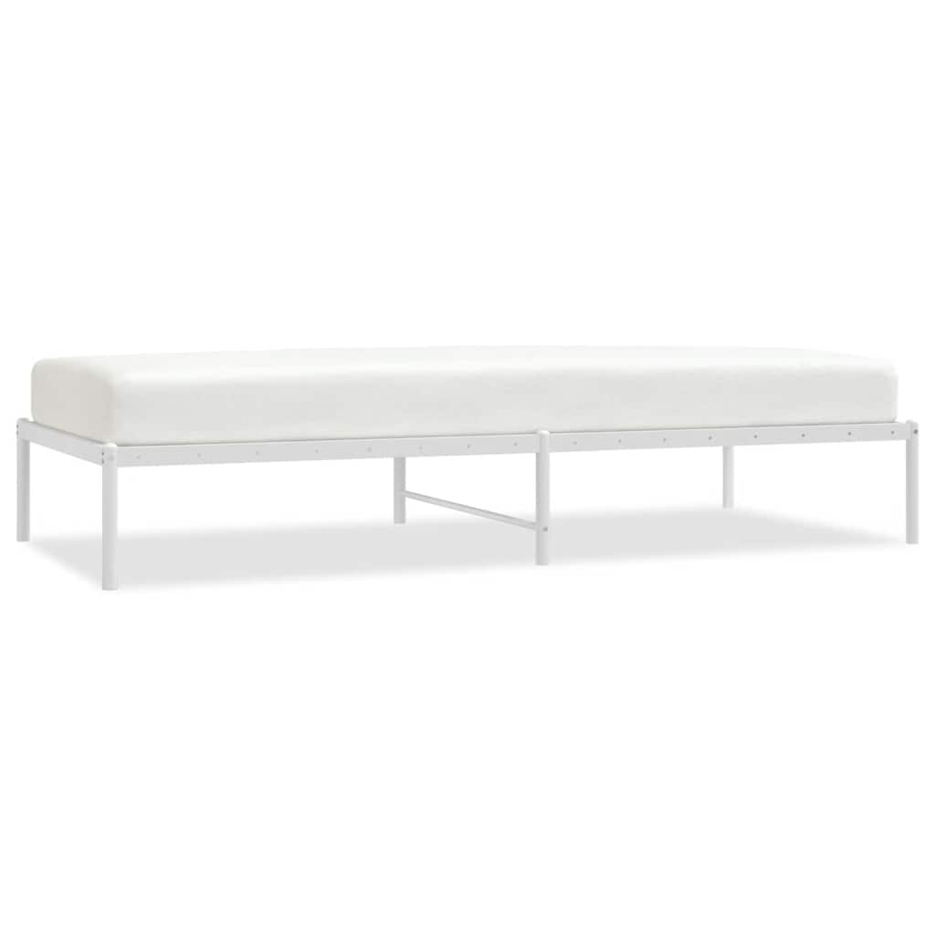 Metal Bed Frame without Mattress White 90x200cm