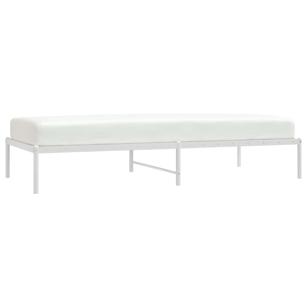 Metal Bed Frame without Mattress White 90x200cm