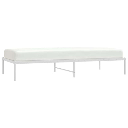 Metal Bed Frame without Mattress White 90x200cm