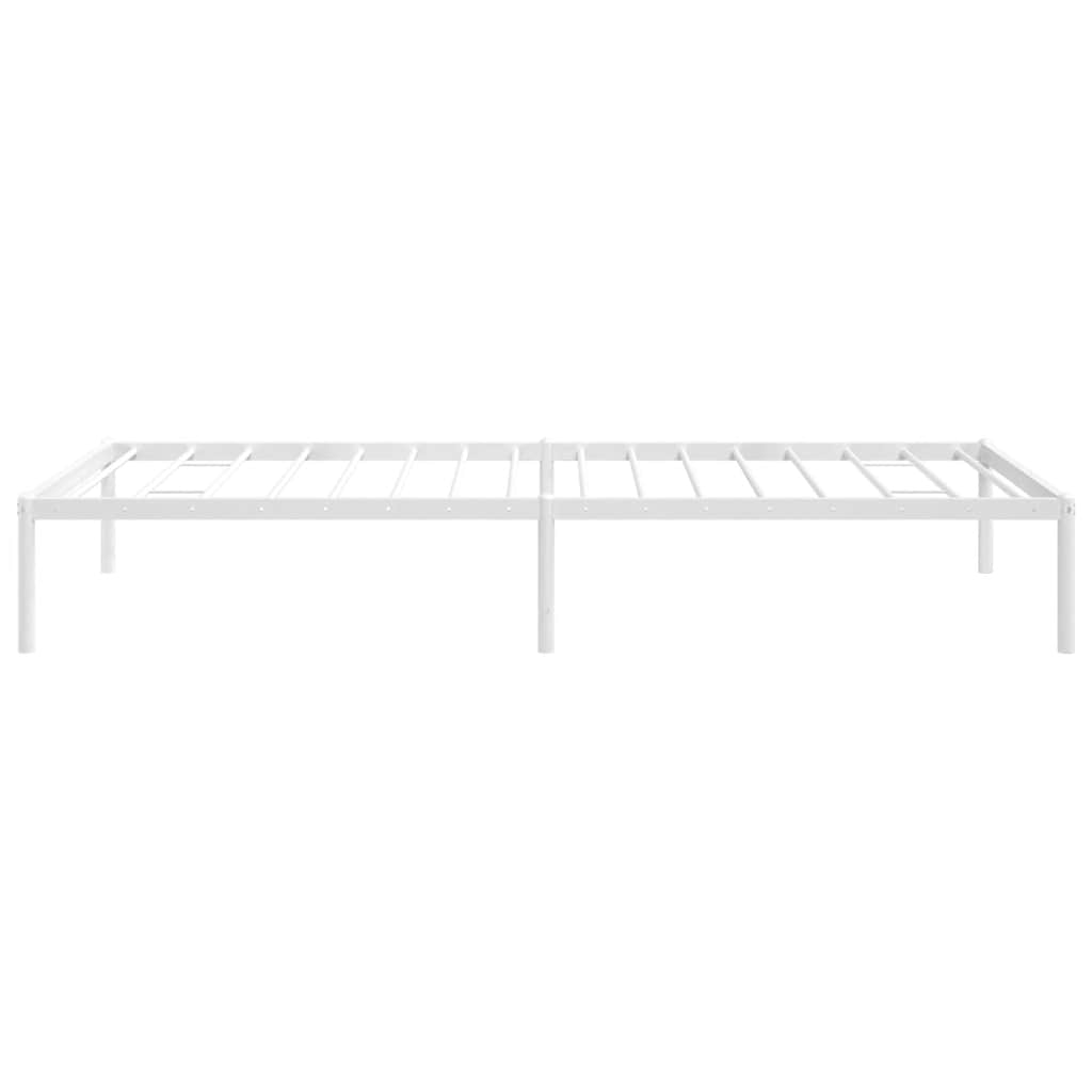 Metal Bed Frame without Mattress White 90x200cm
