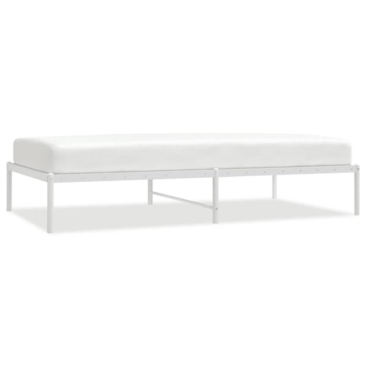 Metal Bed Frame without Mattress White 100x190cm