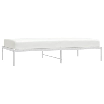 Metal Bed Frame without Mattress White 100x190cm