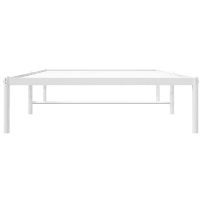 Metal Bed Frame without Mattress White 100x190cm