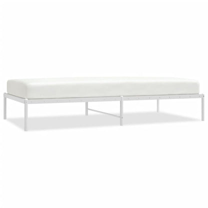Metal Bed Frame without Mattress White 100x200cm