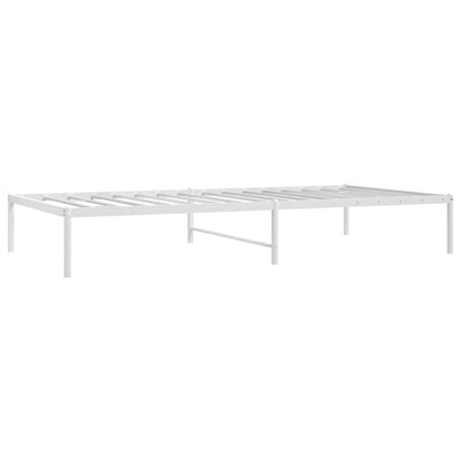 Metal Bed Frame without Mattress White 100x200cm