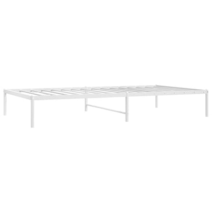 Metal Bed Frame without Mattress White 107x203cm